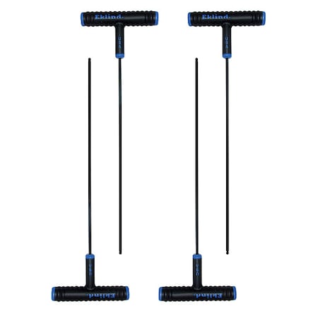 Metric Plain Ball Hex Key, 5 Mm Tip Size, 9 In Long, 4 In Short