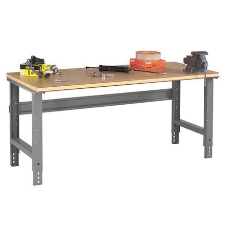 Bolted Workbenches, Shop Top, 48 W, 33-3/4 Height, 2400 Lb., Straight