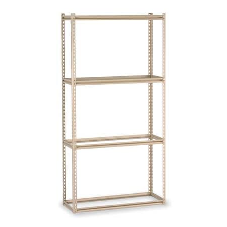 Boltless Shelving Unit, 15D X 42W X 84H, 4 Shelves, Steel