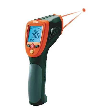 Infrared Thermometer, Backlit LCD, -58 Degrees  To 3992 Degrees F, Single Dot Laser Sighting