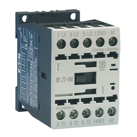 IEC Magnetic Contactor, 3 Poles, 240 V AC, 15 A, Reversing: No