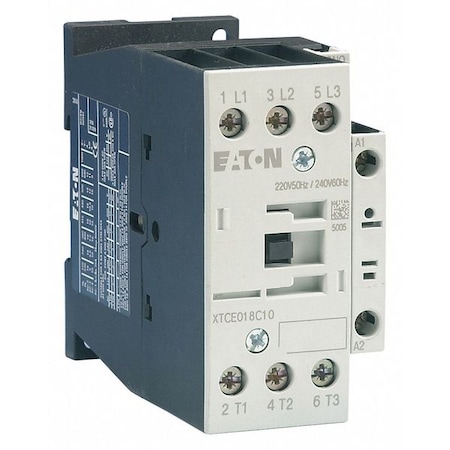 IEC Magnetic Contactor, 3 Poles, 24 V DC, 18 A, Reversing: No