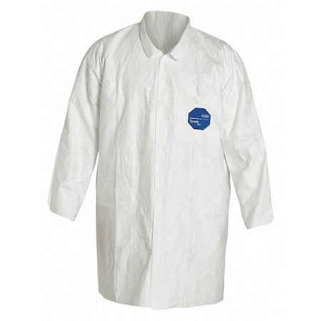 Disposable Lab Coat,2XL,White,PK30