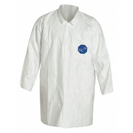 Tyvek 400 Disp. Lab Coat,XL,White,PK30