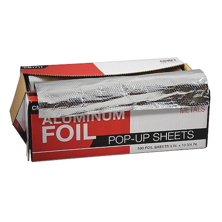 Foil Sheet,Alum,9x10 3/4 In,PK500