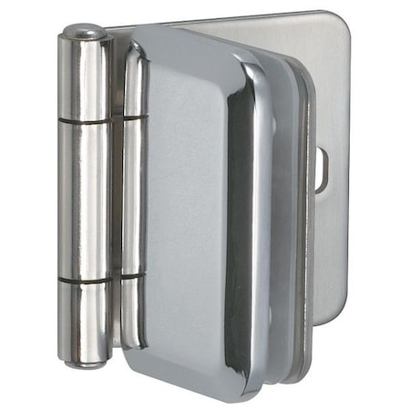 1-39/64 W X 2-1/8 H Chrome Glass Door Hinge