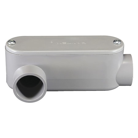 Conduit Outlet Body, PVC, LR, Color: Gray