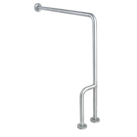 30 L, Wall Mounted, Left, Stainless Steel, Grab Bar Floor-to-Wall, Satin