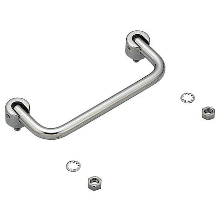 Folding Pull Handle, SS, Polished, Threaded Studs