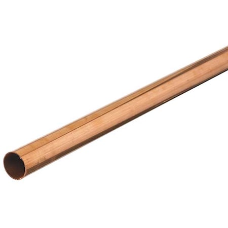 Straight Copper Tubing, 7/8 In Outside Dia, 2 Ft Length, Type L