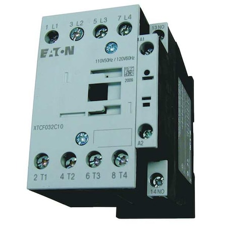 IEC Magnetic Contactor, 4 Poles, 120 V AC, 25 A, Reversing: No