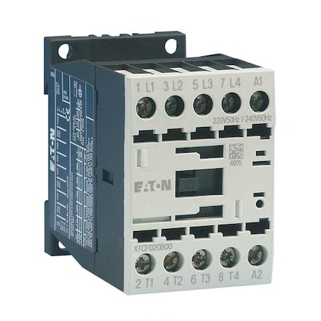 IEC Magnetic Contactor, 4 Poles, 480 V AC, 12 A, Reversing: No
