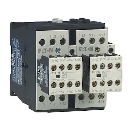 IEC Magnetic Contactor, 3 Poles, 480 V AC, 18 A, Reversing: Yes