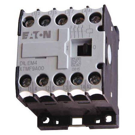 IEC Mini Magnetic Contactor, 4 Poles, 208 V AC, 9 A, Reversing: No
