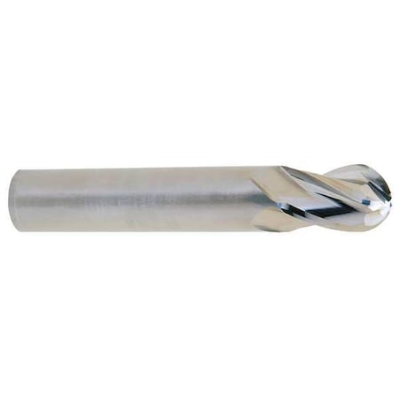 1/2 Three Flute Routing End Mill Ball Nose, 4-1/8 Neck