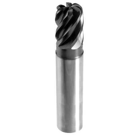 1 Ten Flute Routing End Mill Corner Radius, 2-1/2 Neck