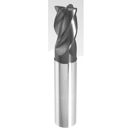 1/4 Four Flute Routing End Mill Corner Radius, 2-1/8 Neck