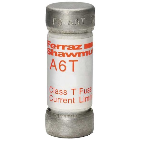 Fuse, Very Fast Acting, 15 A, A6T Series, 600V AC, 300V DC, 1-1/2 L X 9/16 Dia