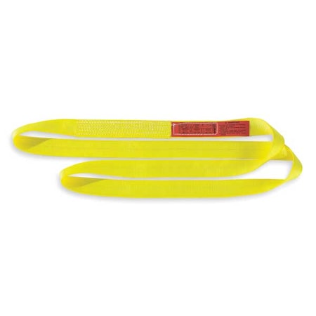 Web Sling, Endless, 6 Ft L, 2 In W, Polyester, Yellow
