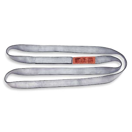 Web Sling, Endless, 8 Ft L, 1 In W, Tuff-Edge Polyester, Silver