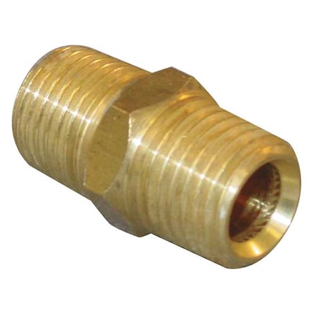 Chrome Plated Brass Hex Nipple, MBSP X MNPT, 1/2 Pipe Size