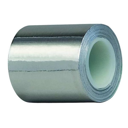 Foil Tape,3 In. X 5 Yd.,Shiny Silver