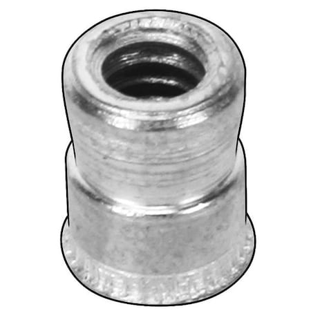 Nut Insert, #10-32 Thrd Sz, 3/4 In L, Stainless Steel, Plain, 10 PK