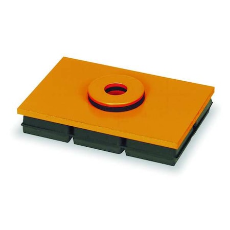 Vibration Iso Pad,10x10x3/4 In,w/Hole