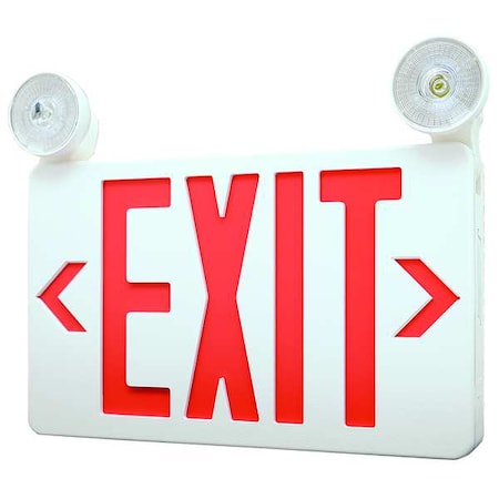 Exit Sign, ABS, LED, 2W, 9-9/16in. H, Red