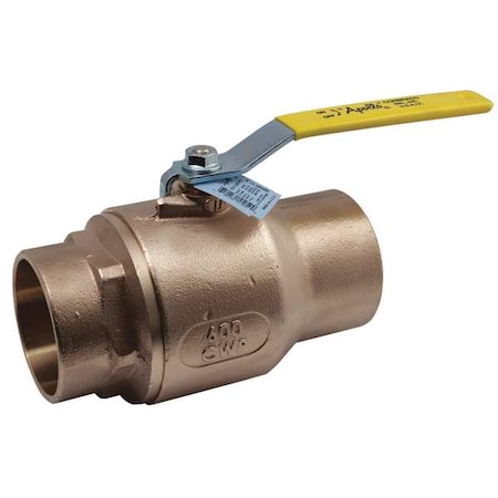 2-1/2 Sweat Bronze Ball Valve Inline