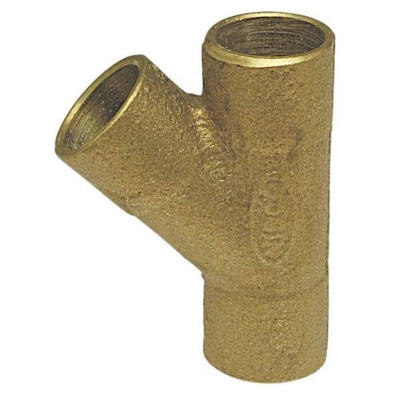 Wye,45 Deg,1 In,Low-Lead Cast Bronze