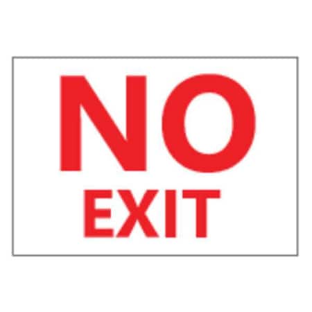 Sign,No EXit,10X14,Plastic,Glow