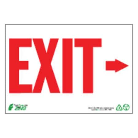 EXIT Sign,Right Arrow,7X10,Glow