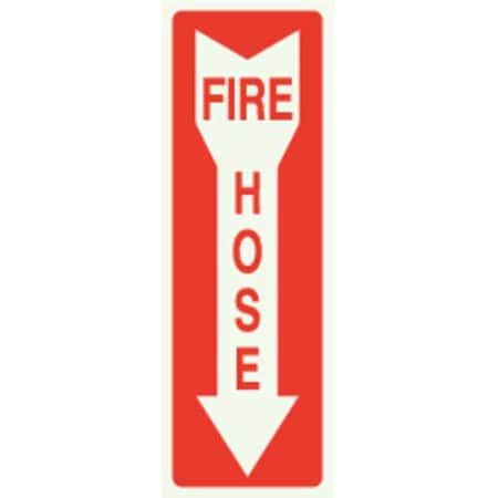 Sign,Fire Hose,14 X 3.25,Plastic