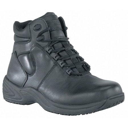 Work Boots, 6In, Pln, Blk, 8M,PR