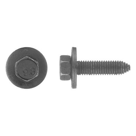 Class 9.8, M10 Structural Bolt, Black Oxide Steel, 40 Mm L, 25 PK