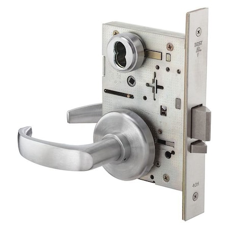 Mortise Lockset, Lever, 40H Rose, Ser. 40H, Grd. 1, Entrance