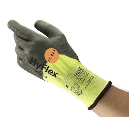 Cut Resistant Coated Gloves, A2 Cut Level, Polyurethane, 7, 1 PR