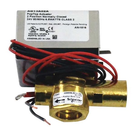 Valve, 2 Way, 3/4 In., With Actuator