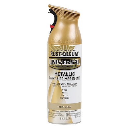 Spray Paint, Gold, Gloss, 11 Oz