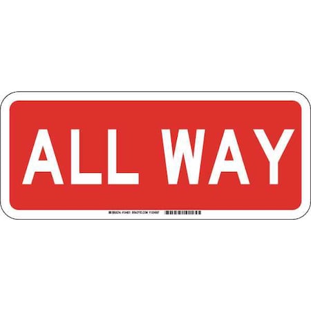 Traffic Sign, 7 Height, 17 In Width, Polyester, Rectangle, English