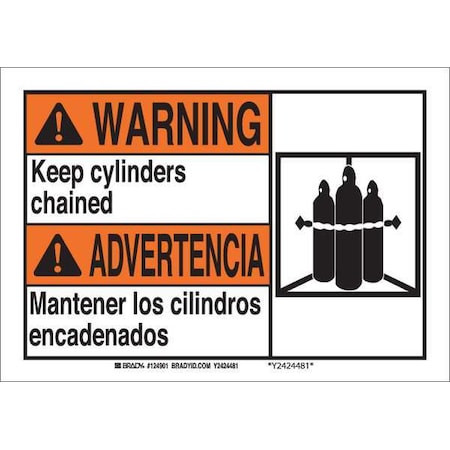 Bilingual Safety Sign, 10 In Height, 14 In Width, Polyester, Rectangle, English, Spanish