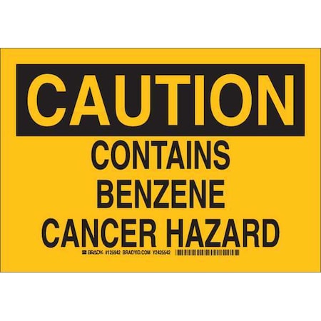 Caution Sign, 10 In H, 14 In W, Plastic, Rectangle, English, 125944