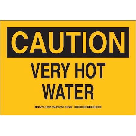 Caution Sign, 7 In H, 10 In W, Aluminum, Rectangle, English, 126066