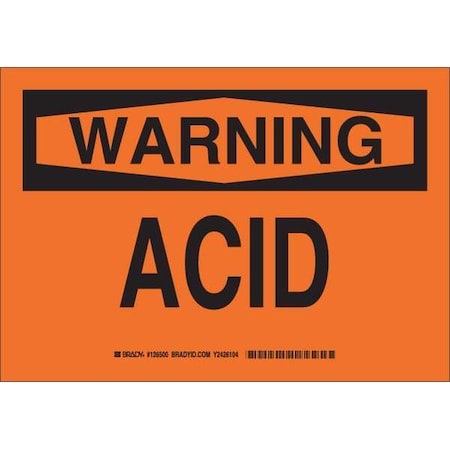 Warning Sign, 10 In H, 14 In W, Rectangle, English, 126501