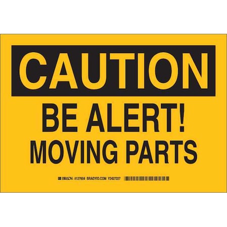 Caution Sign,7 X 10In,Black/Yellow, 127604