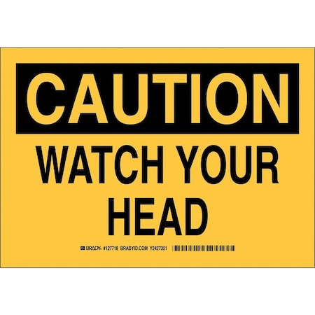 Caution Sign,10X14,Black/Yellow, 127721