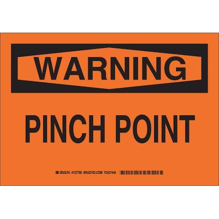 Warning Sign, 7 In Height, 10 In Width, Plastic, Rectangle, English
