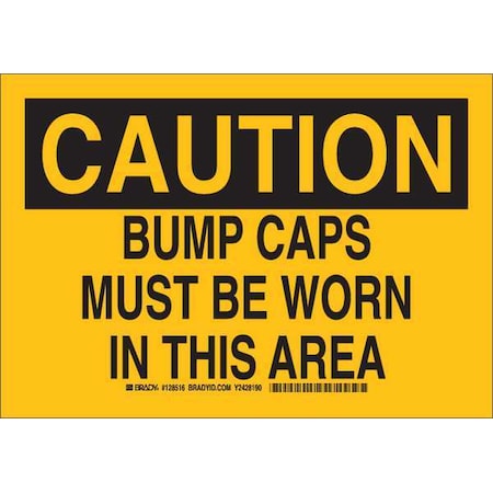 Caution Sign,7X10,Black/Yellow, 128516