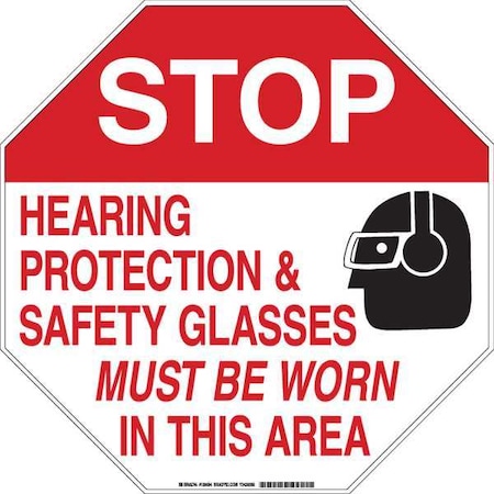 Personal Protection Sign,24X24, 128687